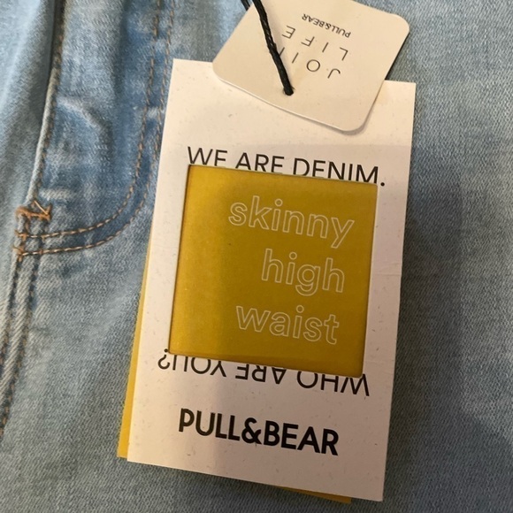 ASOS design Pull&Bear basic high rise skinny jeans in light blue - Picture 12 of 13